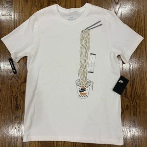 Nike Air Ramen Shoelaces White T Shirt 